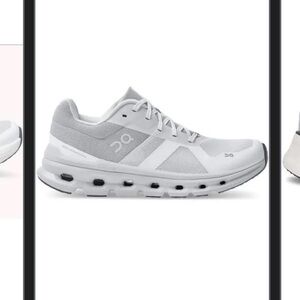 On Running Cloud Sneakers in White and Gray